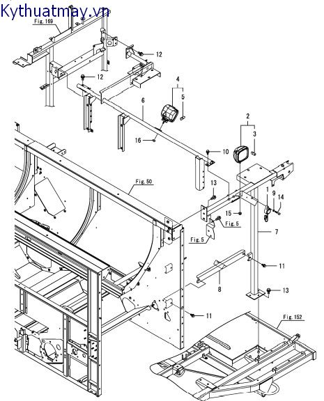 Giá đỡ thùng chứa lúa